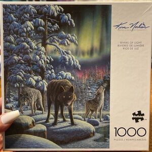 Kim Norlien Jigsaw Puzzle rivers of light wolves 1000 pc puzzle New